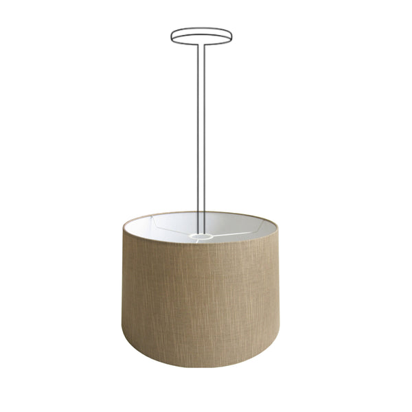 Various Modern Drum-Round Lampshade – Black, Cream or Grey – Ø 25 cm for Table Lamps