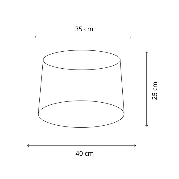 Various Lampenschirme Drum rund - Leinen - Grau - 40 cm