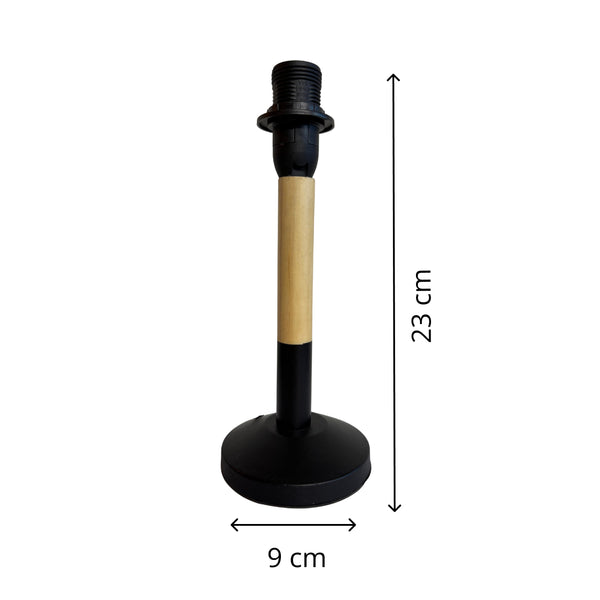 Various Florence Wooden Lamp Base – Black/Natural 21 cm or 27.5 cm - E14