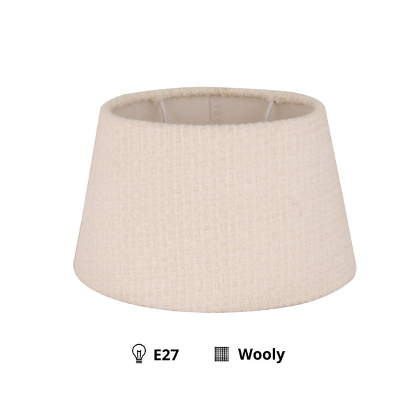 Various Lady Nice Lampenschirm Oval – Cream - Wooly – Ø26 cm