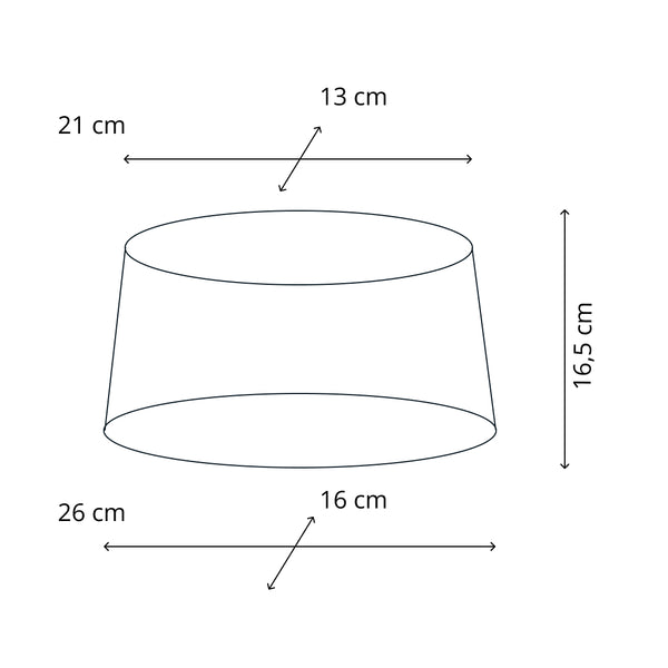 Various Lady Nice Lampenschirm Oval – Kakhi - Wooly – Ø26 cm