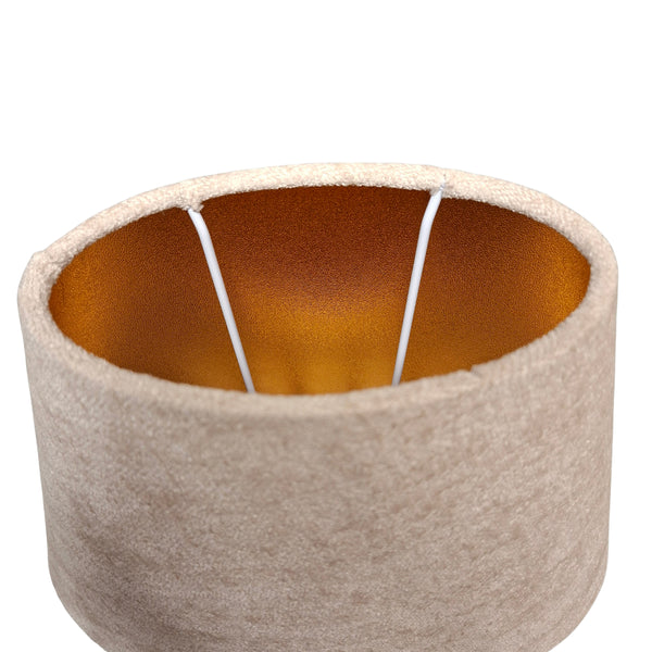 Various Lampenschirme Velvet - Cream mit Gold-Innenfutter - Ø24 cm