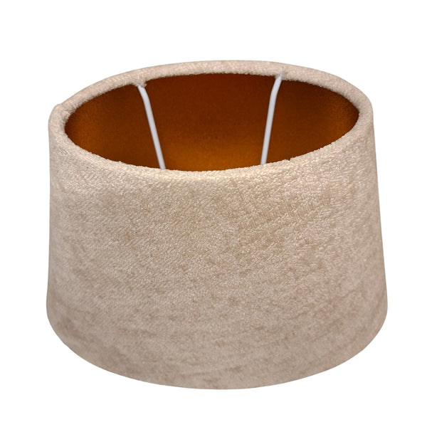 Various Lampenschirme Velvet - Cream mit Gold-Innenfutter - Ø24 cm