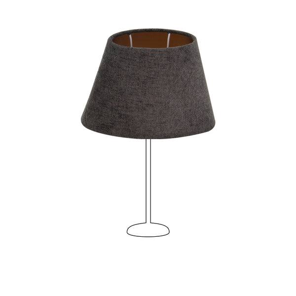 Various Lampenschirme Velvet - Anthrazit mit Gold-Innenfutter - Ø24 cm