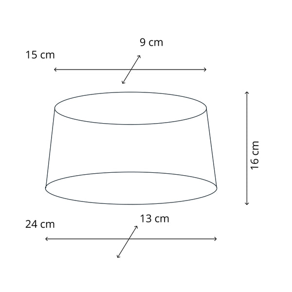 Various Lampenschirme Velvet - Anthrazit mit Gold-Innenfutter - Ø24 cm