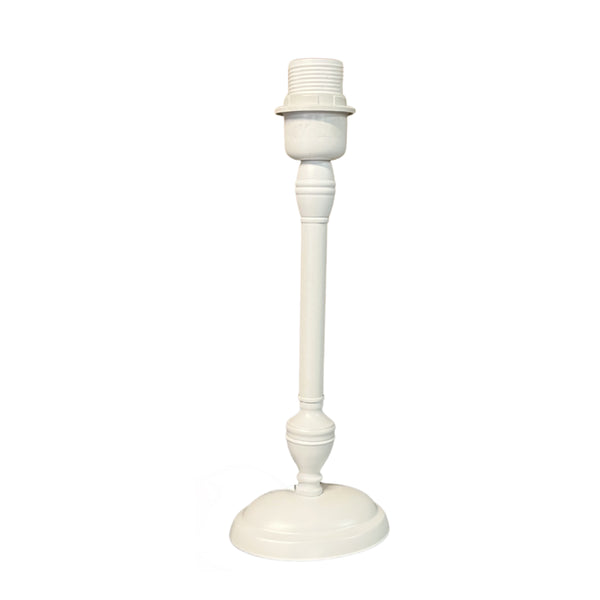 Various Lampenfuß Metall Weiß - 33 cm mit E27-Fassung – Schlicht und hell