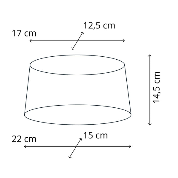 Various Lampenschirm Oval – Rose - Wildseide – Ø22 cm