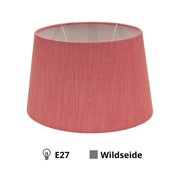 Various Lampenschirm Oval – Rose - Wildseide – Ø22 cm