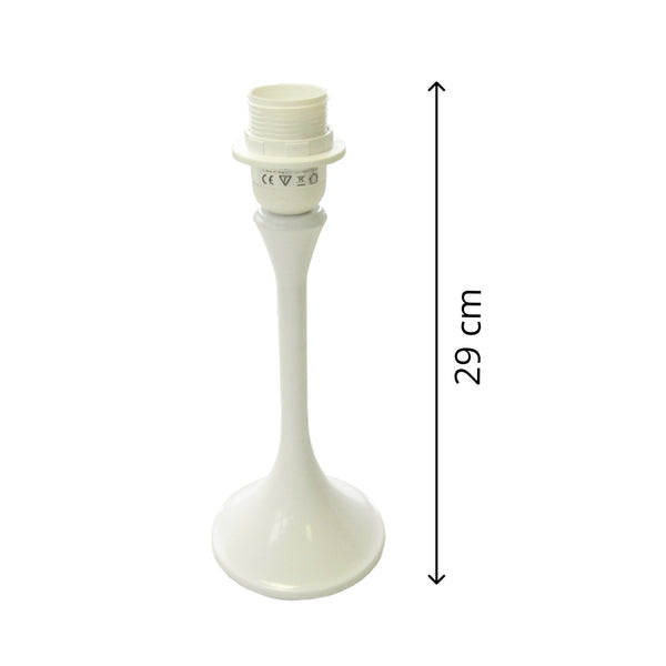 Various Lamp Base Metal Nickel Matt - 29cm Height, E27 - Stylish and Robust Lamp Bases for Your Home