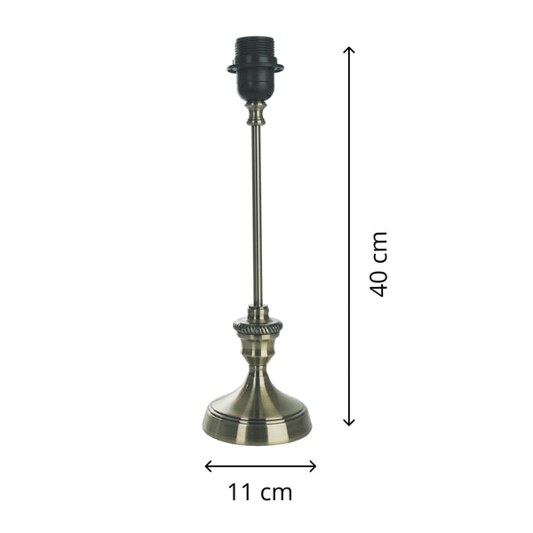 Various Metall-Lampenfuß Bronze – Warme Eleganz in 40 cm Höhe mit E27-Fassung