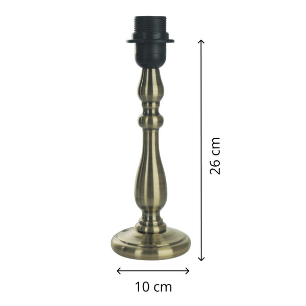 Verschillende lampenvoeten van metaal brons – elegante vintage stijl in 29 cm hoogte met E27-fitting