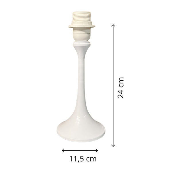 Various Lampenfuß Metall Weiß – Moderne Eleganz in 24 cm Höhe mit E27-Fassung