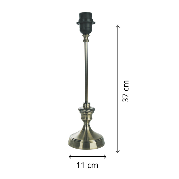 Various Metall-Lampenfuß Bronze – Warme Eleganz in 37 cm Höhe mit E27-Fassung