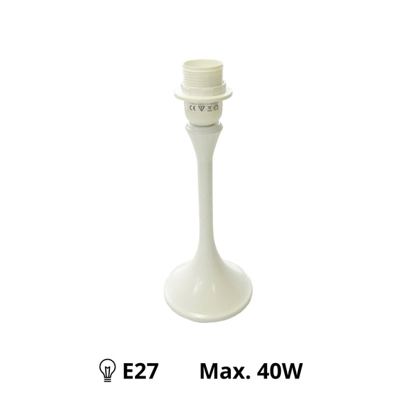 Various Lamp Base Metal Nickel Matt - 29cm Height, E27 - Stylish and Robust Lamp Bases for Your Home