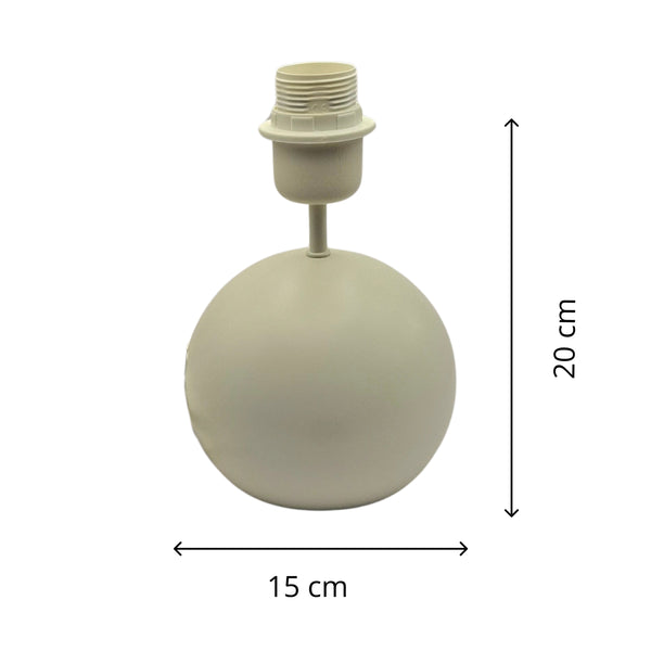 Various Lampenfuß Porto – Creme – H 20 cm - E27 – Elegant & Zeitlos