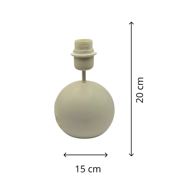 Various Lampenfuß Porto – Creme – H 20 cm - E27 – Elegant & Zeitlos
