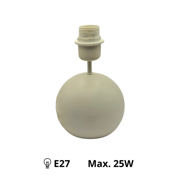 Various Lampenfuß Porto – Creme – H 20 cm - E27 – Elegant & Zeitlos
