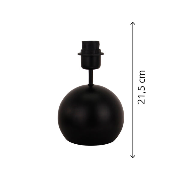 Various Lampenfuß Porto – Schwarz – 21,5 cm, E27 – Elegant & Zeitlos