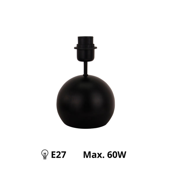 Various Lampenfuß Porto – Schwarz – 21,5 cm, E27 – Elegant & Zeitlos