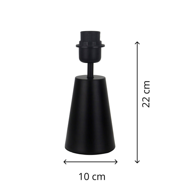 Various Lampenfuß Faro – Schwarz – H22 cm - E27 – Natürlich & Elegant