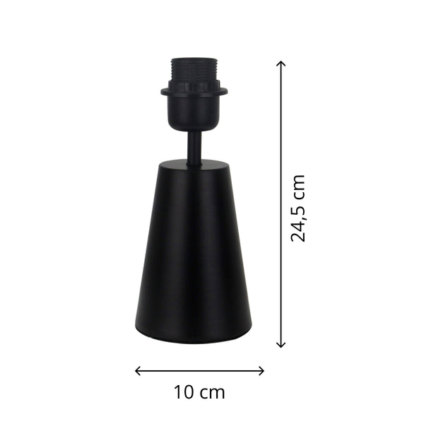 Various Faro Lamp Base – Black – H22 cm - E27 – Natural & Elegant