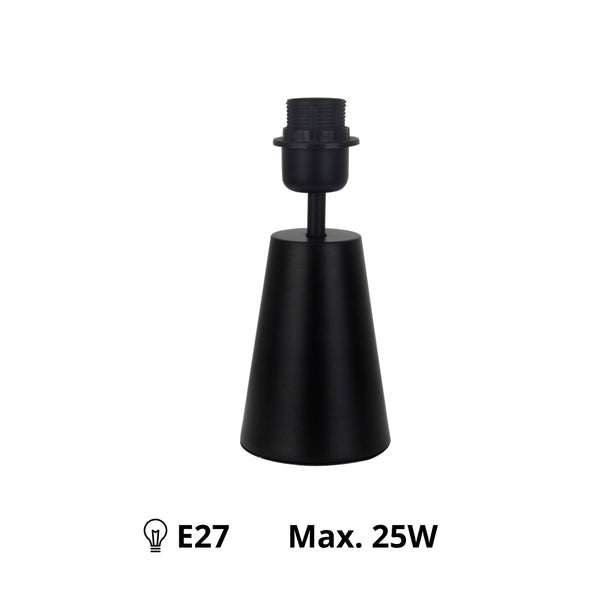 Various Lampenfuß Faro – Schwarz – H22 cm - E27 – Natürlich & Elegant