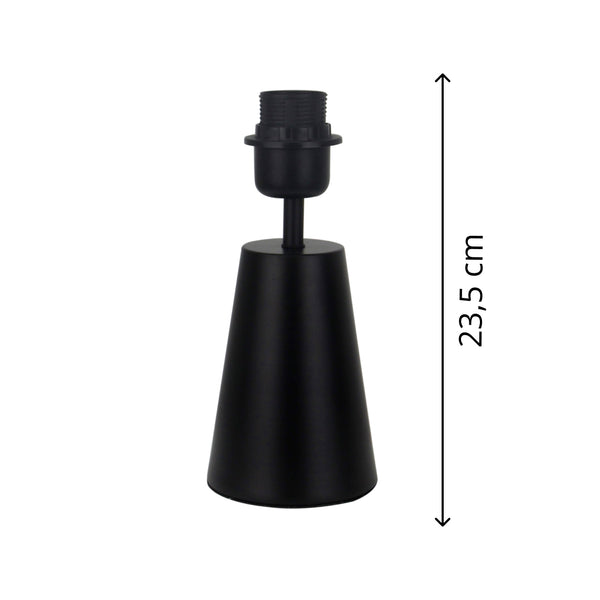 Various Lampenfuß Faro – Schwarz – 23,5 cm, E27 – Natürlich & Elegant