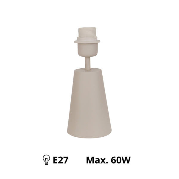 Various Lampenfuß Faro – Sand – 23,5 cm, E27 – Natürlich & Elegant