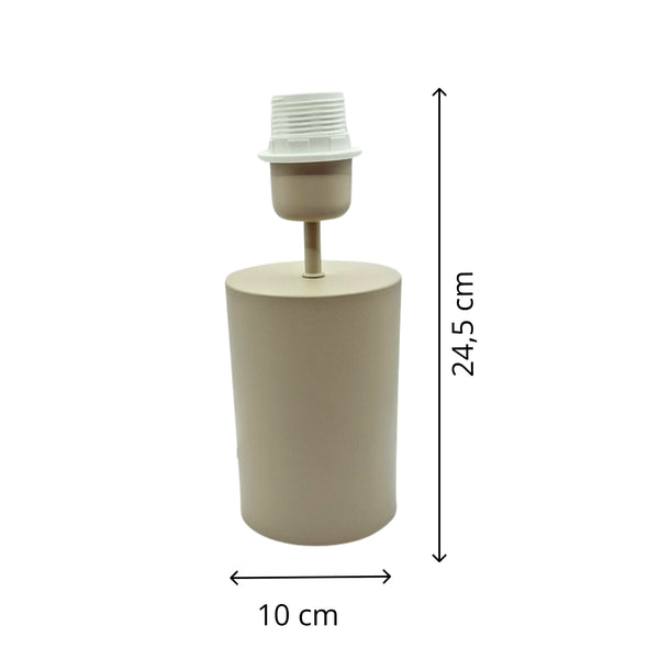 Various Lampenfuß Lagos – Creme – H24,5 cm - E27 – Modern & Naturnah