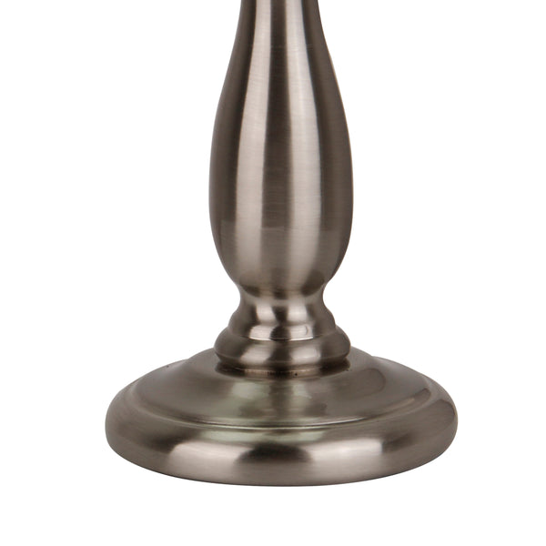 Various Lampenfuß Metall Nickel Matt – Dezentes Design in 28,5 cm Höhe mit E27-Fassung