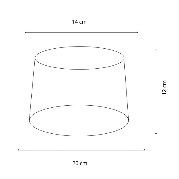 Various Lampenschirme Drum rund - Cotton - Grau - 20 uder 23 cm