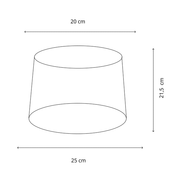 Various Lampshade Drum round – Light grey - Ø25 cm - Chintz