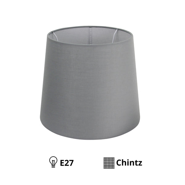 Various Lampenschirm Drum rund – Grau - Ø25 cm - Chintz