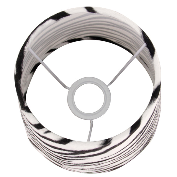 Various Zebra Tischleuchte – Ø20 cm – 1-flammig – Zebra Samt – E27