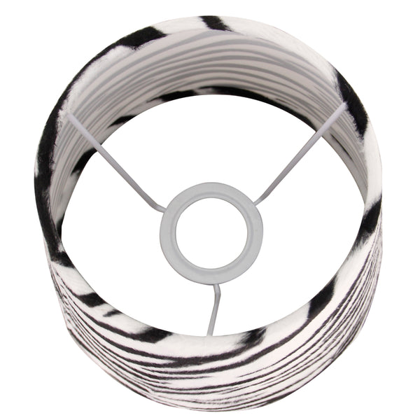 Various Lampenschirm Drum Rund – Ø20 cm oder  Ø35 cm - Samt Zebra - E27