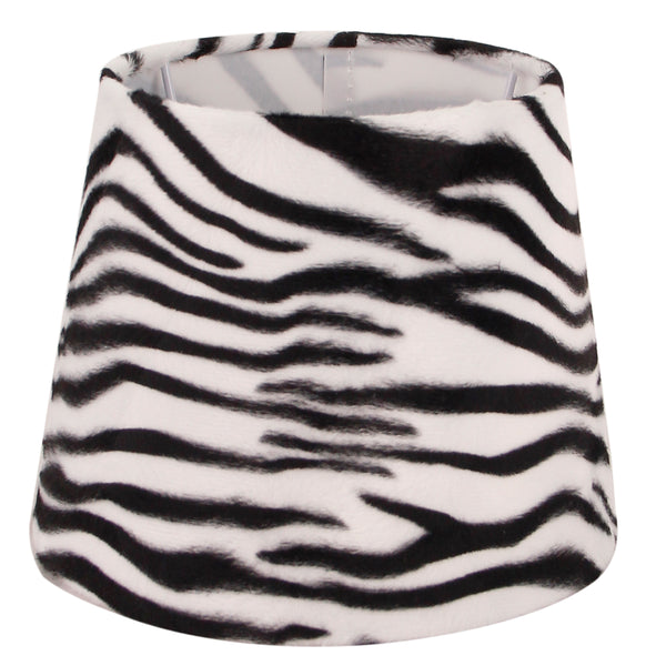 Various Zebra Tischleuchte – Ø20 cm – 1-flammig – Zebra Samt – E27