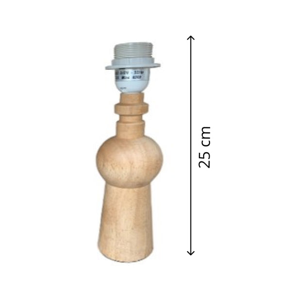 Various Holz-Lampenfuß – Stilvolle Basis für individuelle Beleuchtung (25 & 34 cm)