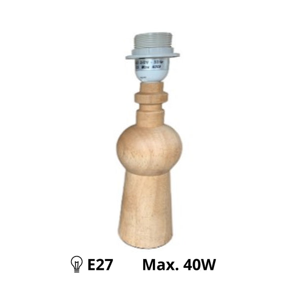 Various Holz-Lampenfuß – Stilvolle Basis für individuelle Beleuchtung (25 & 34 cm)