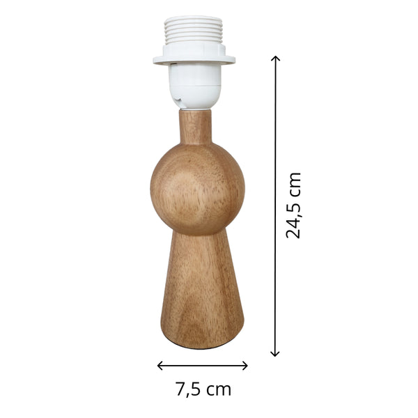 Various Holz-Lampenfuß – Stilvolle Basis für individuelle Beleuchtung (24,5 & 34 cm)