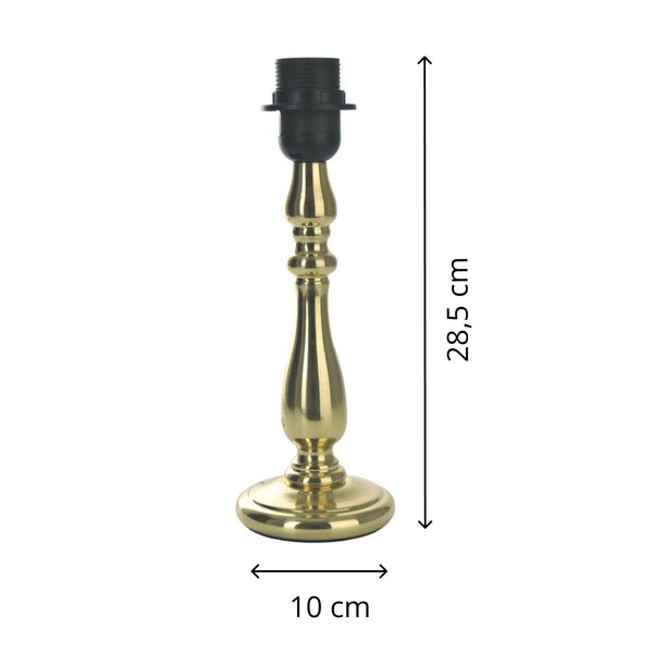 Various Lampenfuß Metall Messing Matt – Klassische Eleganz in 28,5 cm Höhe mit E27-Fassung