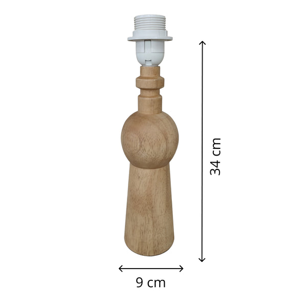 Various Holz-Lampenfuß – Stilvolle Basis für individuelle Beleuchtung (24,5 & 34 cm)