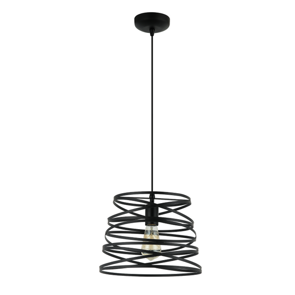 Chericoni Asti Pendelleuchte, schwarz, Ø35 cm, 1-flammig, Eisen und Metall, ideal für moderne Räume.