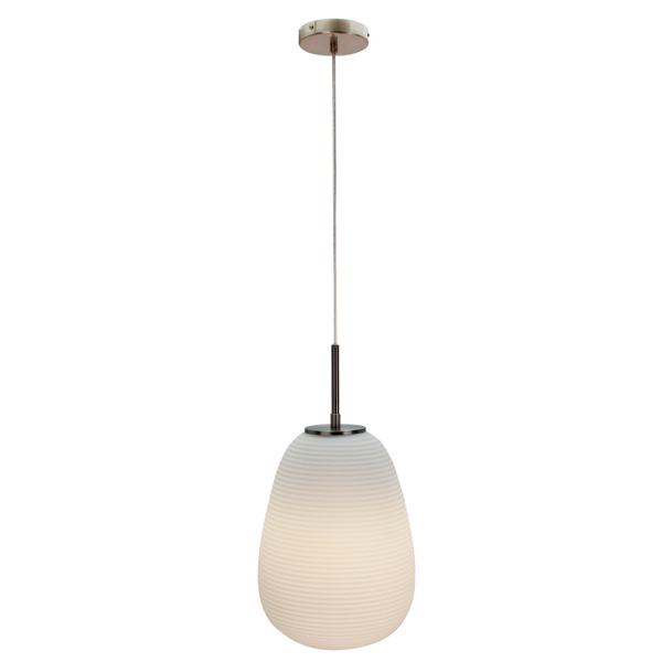 Die Chericoni Costola Hängelampe, Ø24 cm, 1-flammig, aus Glas & Metall, verbindet elegantes Design mit funktionaler Beleuchtung.