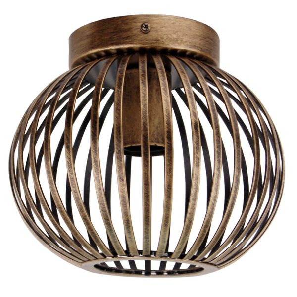 Stilvolle Chericoni Curvato Lampe für die Decke, Ø20 cm, 1-flammig, in warmem Bronzeton.