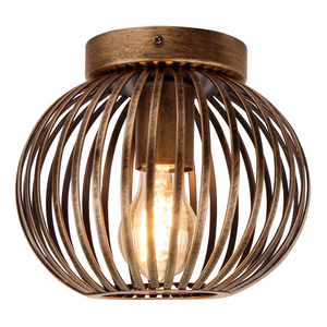 Die Chericoni Curvato Deckenleuchte in Bronze, Ø20 cm, 1-flammig, verleiht Räumen warmen Glanz und stilvolle Eleganz.