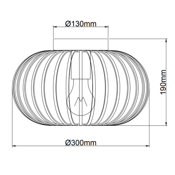 Große Chericoni Curvato Deckenlampe, Ø30 cm, 1-flammig, E27, Bronze, perfekt für Wohnzimmer, Esszimmer oder Flur.