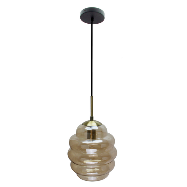 Chericoni Favo Pendelleuchte, Ø26 cm, 1-flammig, Glas, passend für Esszimmer oder Küche.