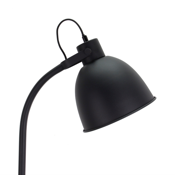 Schwarze Chericoni Koen Stehleuchte, 152 cm, 1-flammig, E27, ideal für Wohnzimmer oder Büro.