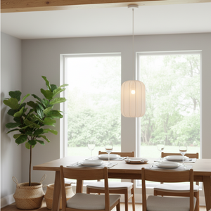 Natürliche Textil Hängelampe Japandi Stil – Chericoni Lecce