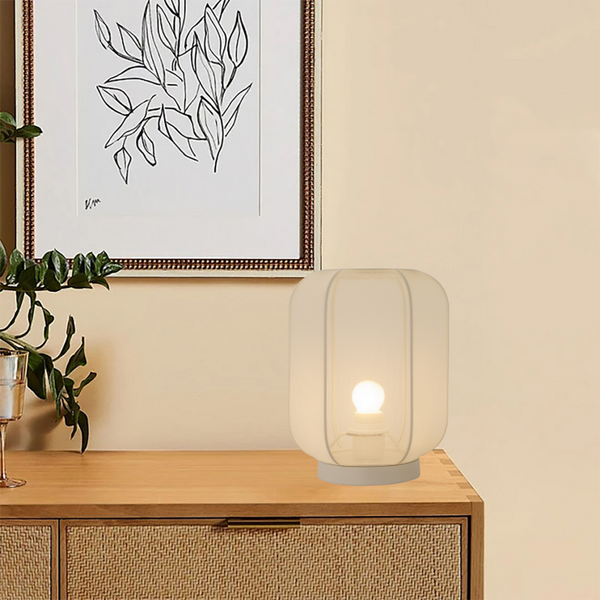 Minimalistische Textil Tischlampe Natur – Chericoni